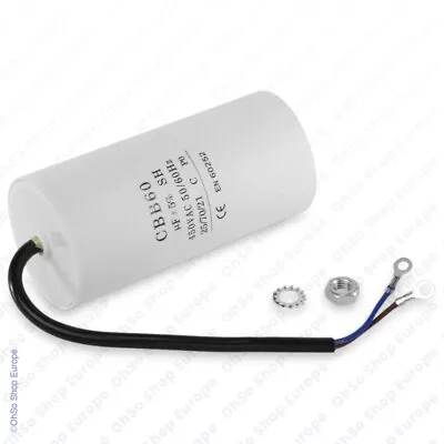 £8.95 • Buy 60uf Wired Capacitor CBB60 Start Run Motor Generator, Compressor, Air-Con, Pump