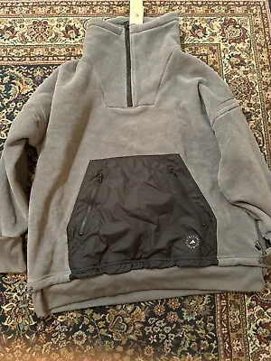 Adidas FU0738 Women Stella McCartney Fleece Sweatshirt Gray LS Shirts Sz Large • $79.99