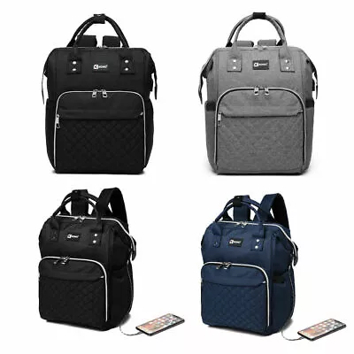 Unisex Travel Rucksack Shoulder Laptop Bag USB School Large Backpack Waterproof • £16.99