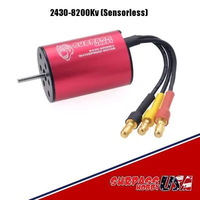 Surpass USA 2430-8200Kv 2S Mini Motor 2.0mm Shaft 3.5mm Connector 1/16 1/18 • $16.99
