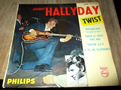 $24.05 • Buy Johnny Hallyday-Vinyle 45T-Twist-4 Titres-Languette Ok-Décembre 1961
