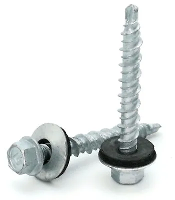 #10 Hex Washer Head Roofing Screws Mech Galv Mini-Drillers | Unpainted Finish • $36.50