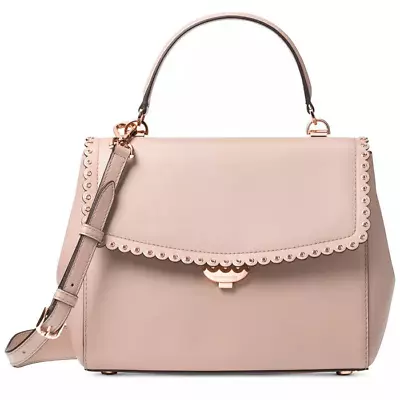 MICHAEL KORS Womens AVA Satchel Medium Soft Pink Leather Crossbody Shoulder Bag • $84.15