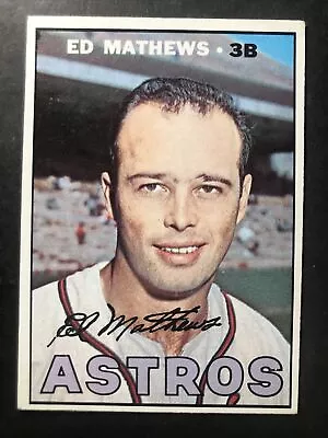 Ed Eddie Mathews 1967 Topps Vintage Baseball Card #166 NICE!! Braves Astros HOF • $1.99