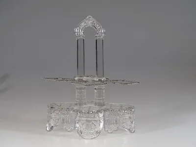 EAPG Belmont Glass Crystal #104 Zipper Condiment Caddy C.1886 • $39.99