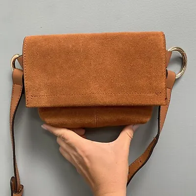 MANGO Suede Belt Bag In Whiskey Brown • $65