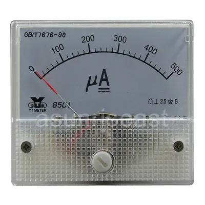 1 X DC500uA Analog Panel APM Microampere Current Meter Gauge 85C1 DC0-500uA • $6.95