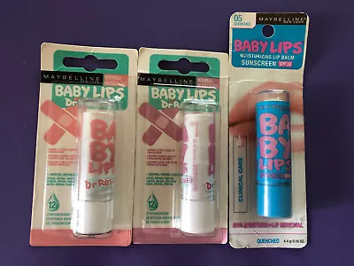 Lot Of 3 💋MAYBELLINE NEW YORK BABY LIPS 8 HS Hidratation ( ASSORTED ) France • $10