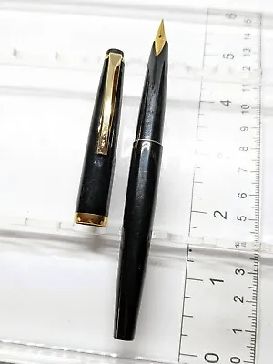 Vtg Nos Black Gt Pilot  Fountain Pen - Steel Gp F Nib  • $19.99