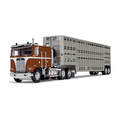 2024 NEW 1:64 DCP *BROWN* Kenworth K100 COE Semi W/VINTAGE 45' Wilson Livestock • $119.99