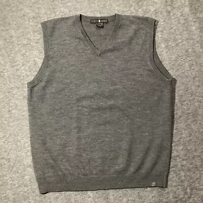 Nike Tiger Woods Vest Gray Golf Merino Wool Sweater Vintage • $19.99