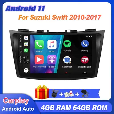 $326.99 • Buy For Suzuki Swfit 2007-2017 Car Stereo Anrdoid 12 GPS Head Unit Carplay DAB+ 9'' 
