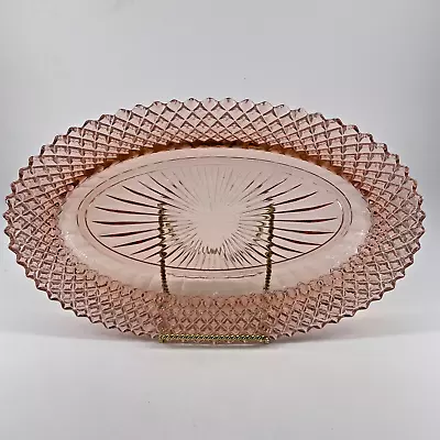 Vintage Pink Depression Glass Miss America Celery Dish Oval Oblong Anchor Hockin • $16.99