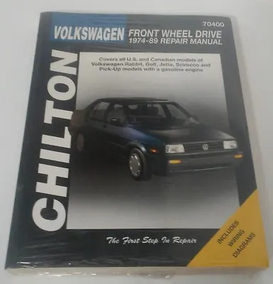 Volkswagen Chilton 70400 Repair Manual GTI/Golf/Jetta/Rabbit/Scirocco 1974-1989 • $12.99