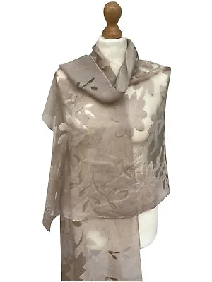 Organza Silky Meshes Wrap Floral Print Scarf Pashmina Premium Shawl Stole Hijab • £7.99