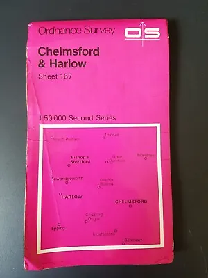 Chelmsford & Harlow (Bishop's Stortford) Sheet 167 2nd Series : Ordnance Survey • £0.99