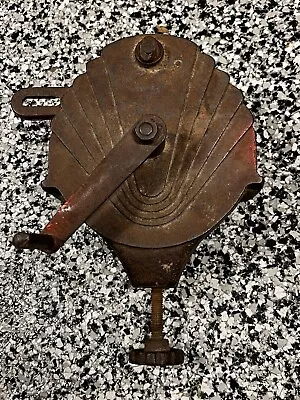 Vtg *ART DECO* Antique Clamp-on Bench Hand Crank Grinding Wheel Sharpening Stone • $29.99
