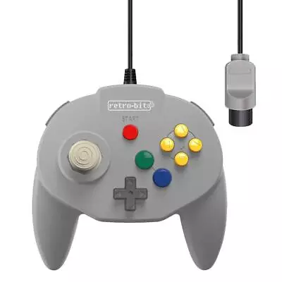 Retro-Bit Tribute 64 Wired Controller For Nintendo 64 Original Port Classic 4E • $17.06