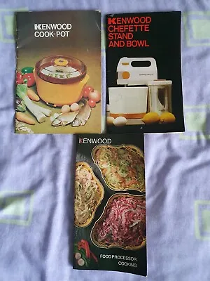 Vintage Kenwood Cookware Manuals/Recipe Cookpot Food Processor Chefette • £3