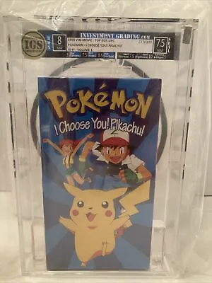 VHS Pokemon - I Choose You! Pikachu! IGS 8 NM - 7.5 NM 1998 Pokémon Volume 1 • $599.99