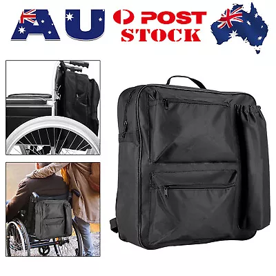 Deluxe Large Wheelchair Mobility Scooter Shopping Bag Holdall Handle Black AU A • $32.99