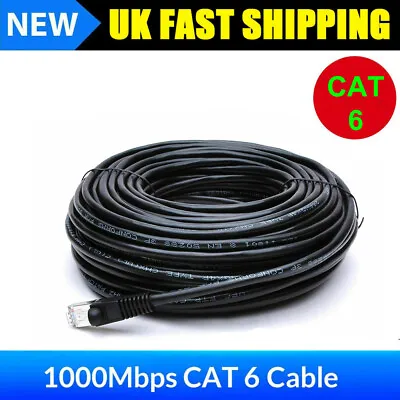 £1.45 • Buy Cat6 Outdoor Ethernet Cable 250mhz 1m-100m External Waterproof Patch Lead Lot 