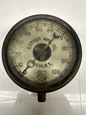 OLEAN NY ASHCROFT Steam Pressure Gauge Antique Steampunk  Hit Miss Luther MFG • $100