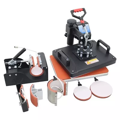 6 In 1 Heat Press Machine 12x15in Digital Pressing Machine For T Shirts Cap Mugs • $273.60