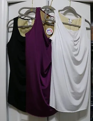Luisa Luisa Mastectomy Pocket Bra Camisole 3X 4X Plus  Black White Purple Cowl • $46