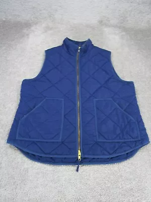 J.Crew Vest Womens XL Quilted Puffer Vest Blue Outdoor • $24.99