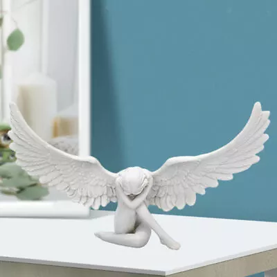 £11.15 • Buy Retro Angel Wing Figurine 3D Angel Statue Bedroom Garden Decor Accs Gift