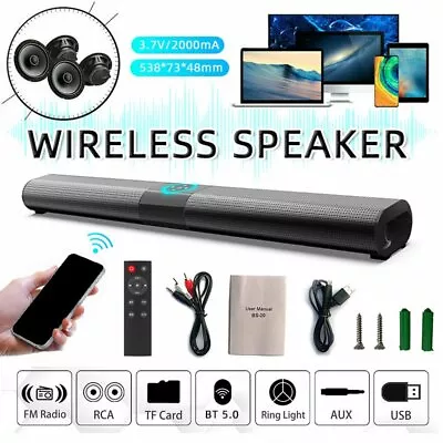 £48.29 • Buy Bluetooth Sound Bar Speaker 3D Stereo System TV Home Theater For LG Samsung Sony