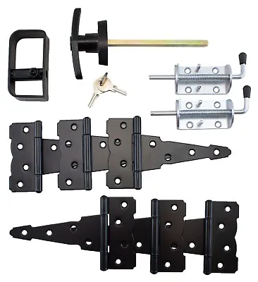 Shed Double Door Hardware Kit: 6  Colonial Hinges T Handle HD Barrel Bolts • $36.59