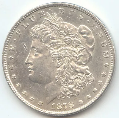 1878 Morgan Silver Dollar7TF7 Tail FeathersRev Of 1878 Uncirculated VAM-190 • $59