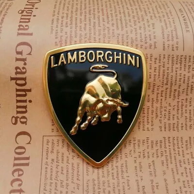 Lamborghini Metal Sticker Bull Emblem Badge 73*63MM (1PC) • $187.29