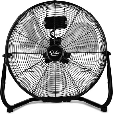 18 Inch 3-Speed High Velocity Heavy Duty Metal Industrial Floor Fans Black • $45.33