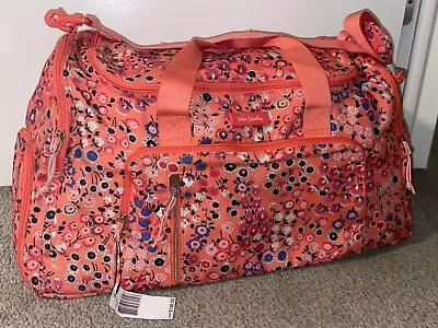 Vera Bradley Lighten Up Ultimate Gym Bag Weekender Travel Bag Coral Meadow NEW • $49.99