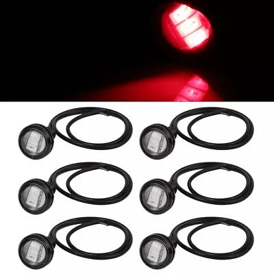 6x Motor Car Red Eagle Eye 18mm 9W Tail Brake Turn Signal FOG LED Fog Lamp New • $8.99