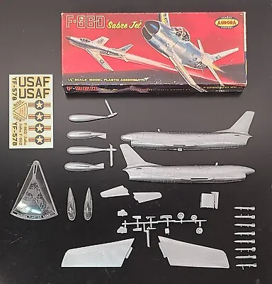 Vintage 1960 Aurora F-86D Sabre Jet Fighter Kit # 77-98 Missing Piece From Base • $44.95