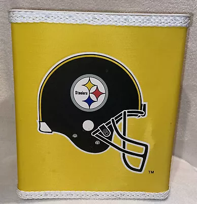 $35 • Buy Vintage Pittsburgh Steelers Trash Can Garbage Can NFL Football Memorabilia 1990s