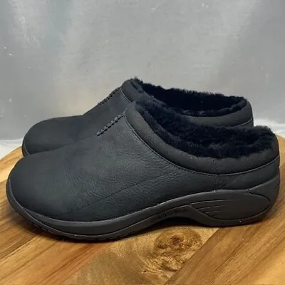 Merrell Men's Encore Chill 2 Moccasin Black Slip On Leather Shoes Size 10 Wide • $49.94