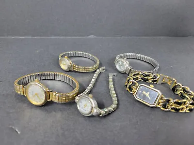 Lot 5 VTG ~Ladies Wrist Watches Quartz Analog Various Makers And Styles All Work • $24.99