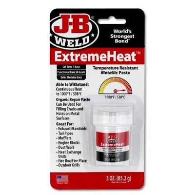 JB Weld ExtremeHeat Temperature Resistant Metallic Paste Repair Iron Steel Metal • $30