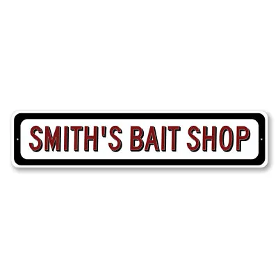 Bait Shop Sign Personalized Bait Shop Decor Lake House Metal Wall Decor • $58.05