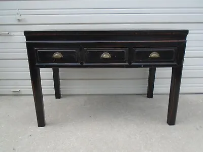 Asian Desk Tibetan Black Japanese Regency Mongolian Payer Console Table Boho • $299