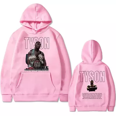 Boxing King Mike Tyson Double Sided Print Hoodie Men Women Casual Vintage Sweats • $38.46