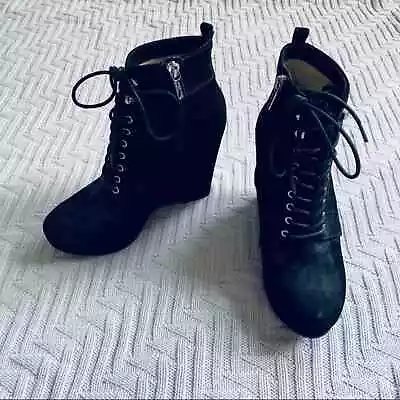 Michael Michael Kors Black Suede Wedge Boots • $45