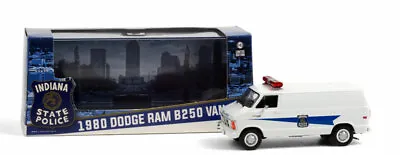 £18.01 • Buy 1980 Dodge Ram B250 Van White Indiana State Police 1/43 Diecast Greenlight 86599
