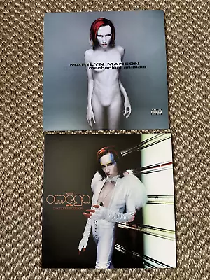 ORIGINAL 1998 Marilyn Manson Mechanical Animals 2x LP Blue & White Vinyl Record • $415