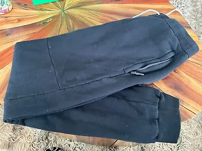 Zanerobe Mens Black Slim Fit Sureshot Fleece Jogger Pants Size 34 • $24.99